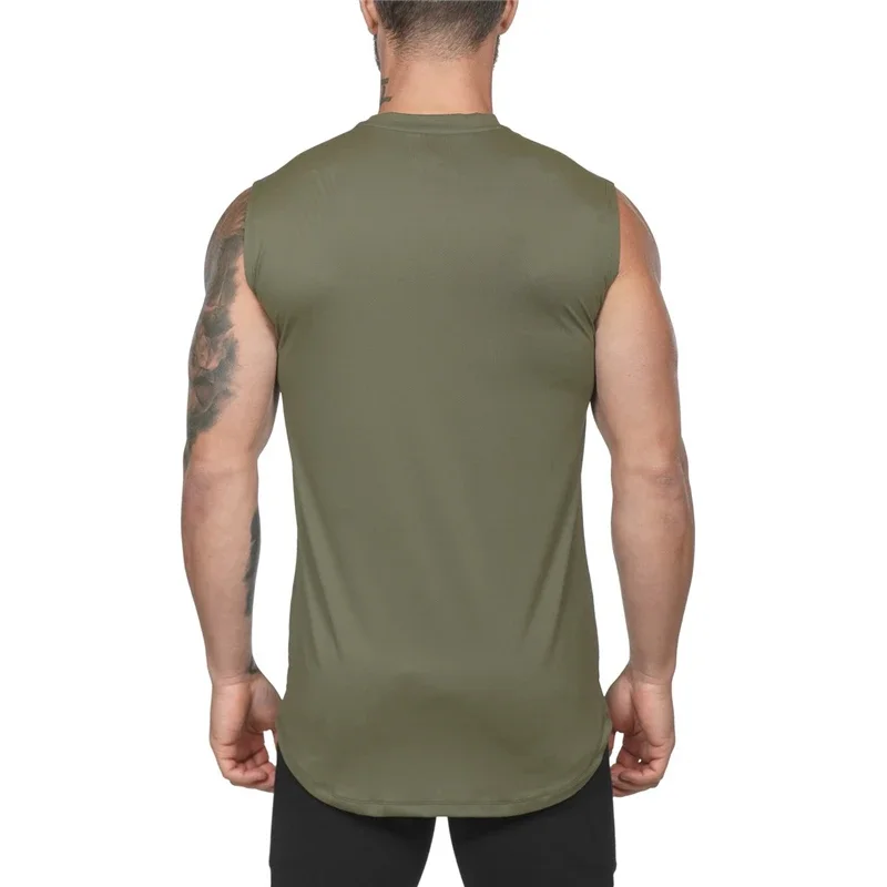 Muscleguys Gym Tank Tops Men Bodybuilding Stringer Vest Fitness Shirt Cotton Muscle Sleeveless Tops Workout Tanktop