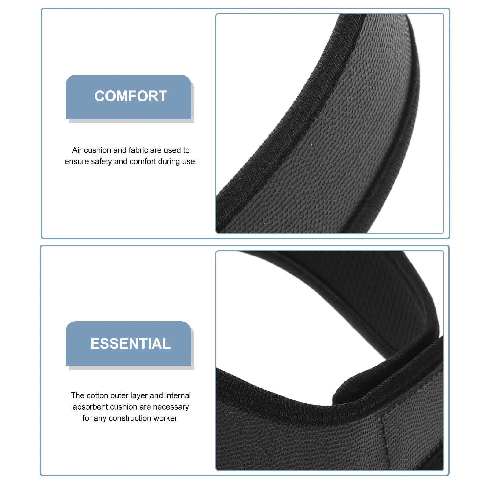2Sets Safety Protection Set Hard Hat Liner Chin Strap Sweatband Impact Resistant Comfortable Fit for Car Assembly