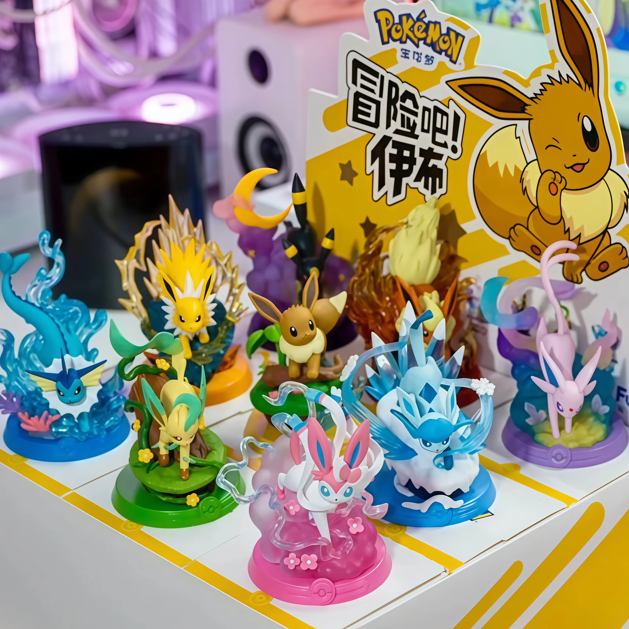 

Фигурка PokéMon Eevee, статуя Пикачу, коллекция игрушек Sylveon & Glaceon, серия 3-го поколения, модная игрушка