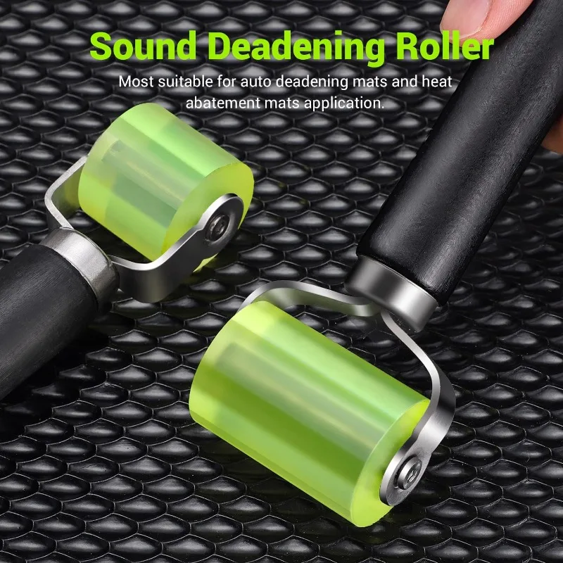 Car Soundproof Compaction Roller Tool Automobile Audio Sound Insulation Cotton Tire Patching Heavy Duty Pushing Wheel