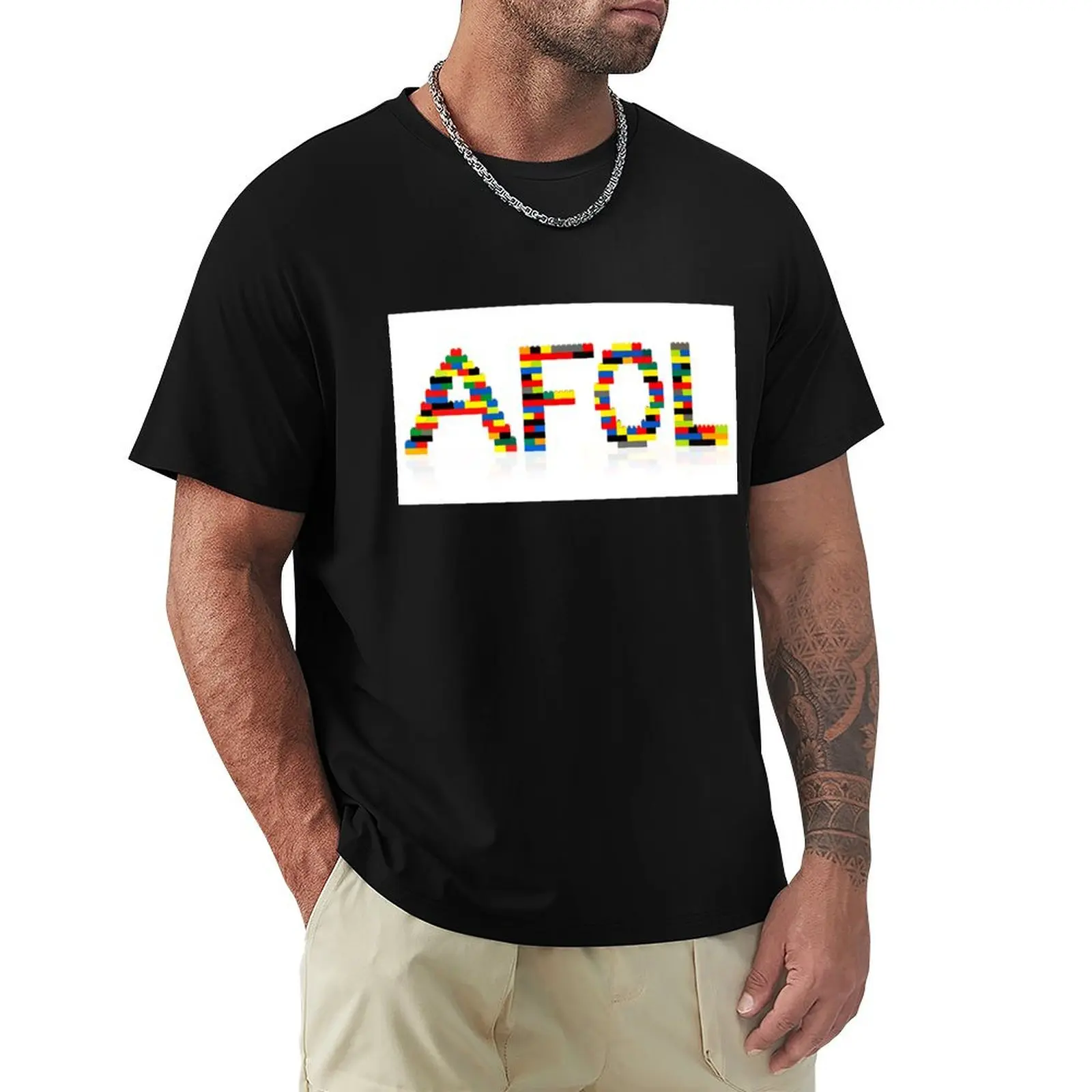 

AFOL T-Shirt Man t-shirt hippie clothes gifts for boyfriend mens tall t shirts