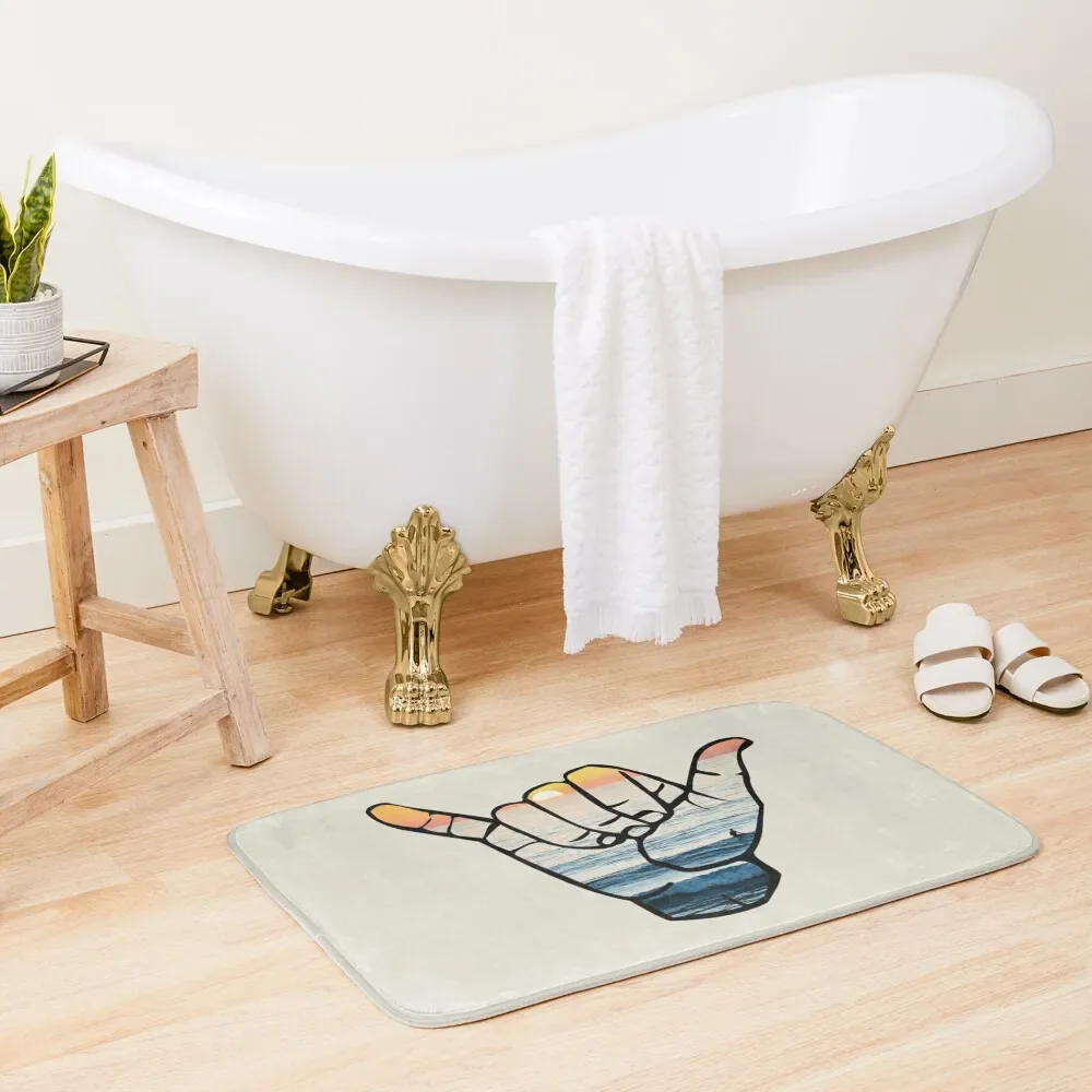 

Shaka Waves Bath Mat Carpet In The Living Room Washable Non-Slip Kitchen Rug Bathtub Anti Slip Mat