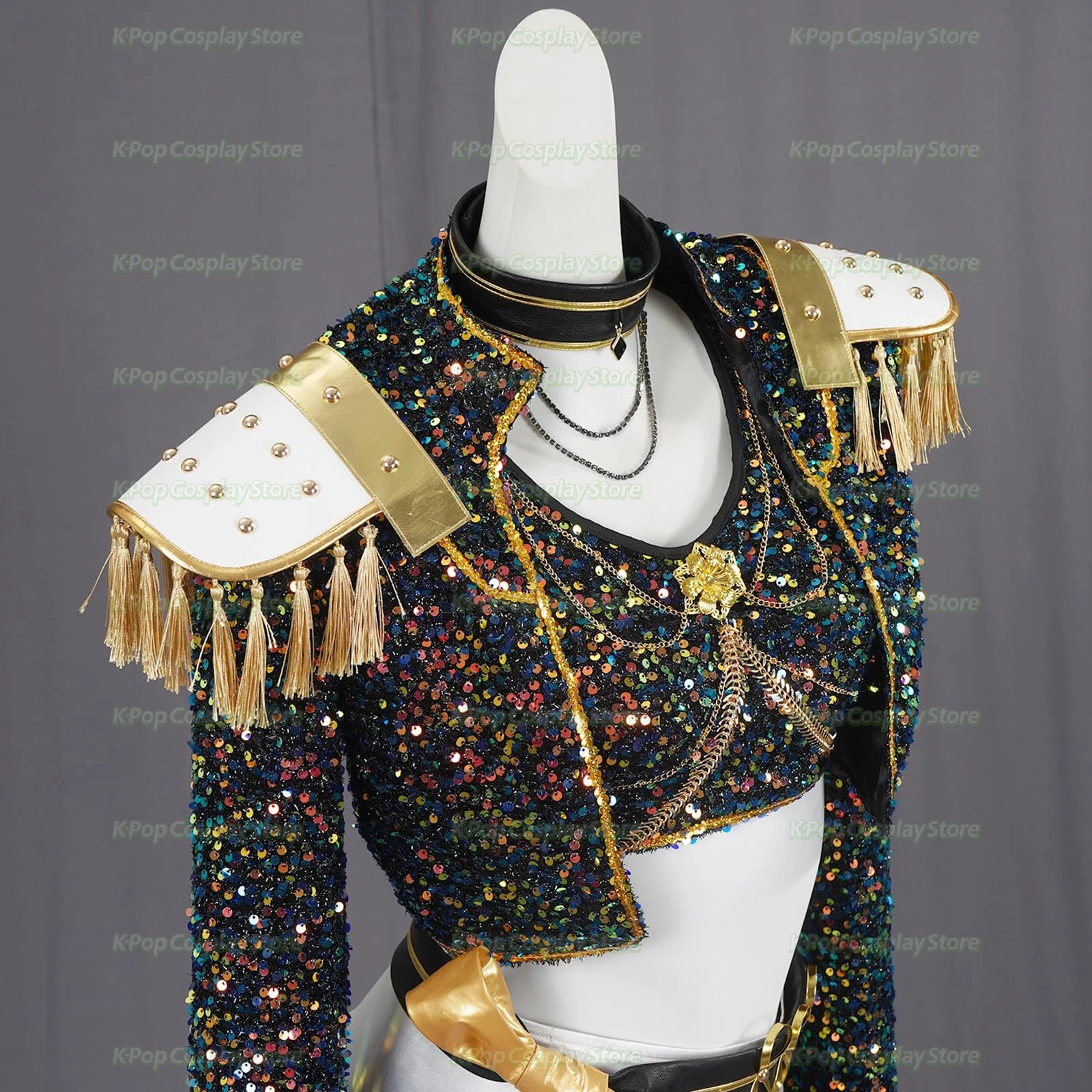 키즈 무비 K팝 데몬 헌터 미라 코스프레 의상 코트 조끼 스커트 풀세트 할로윈 코믹콘 소녀 유니폼 의상 맞춤 제작