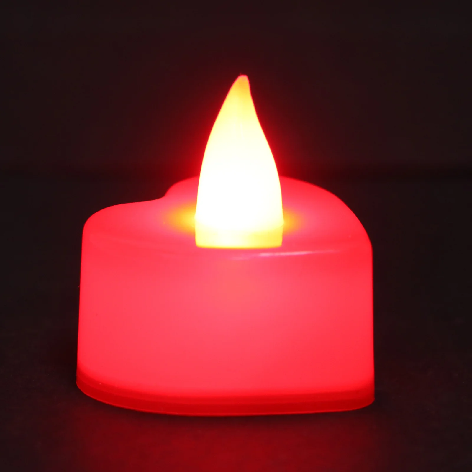 

12 Pcs Electric Tea Lights Candles Flameless Flickering LED Tealights Red Heart