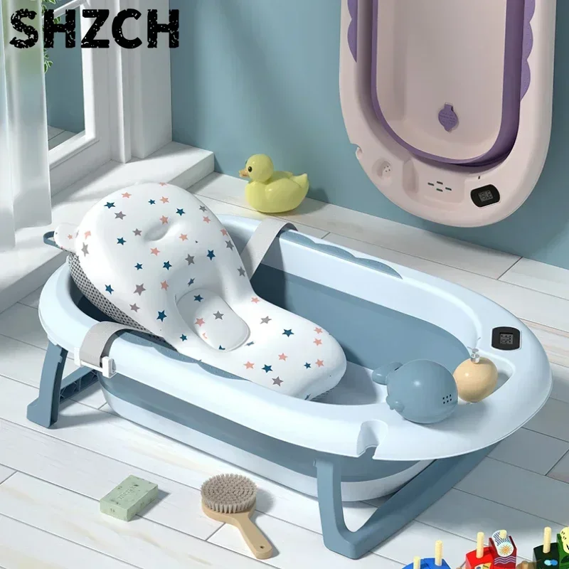 Bañera plegable para bebés, solución de baño segura y portátil para bebés y niños pequeños, adecuada para 6-12 meses, fácil