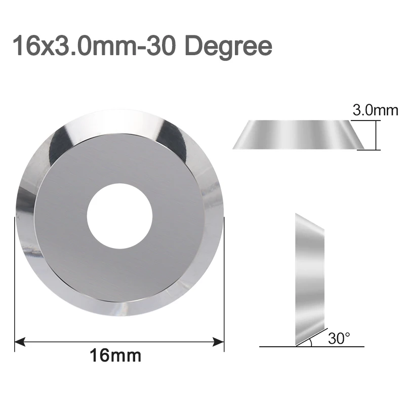 Imagem -04 - Round Carbide Insert Cutter Substituição de Diamante Facas de Fresagem para Torno Ferramenta Woodturning 8.9 mm 12 mm 15 mm 16 mm 18 mm