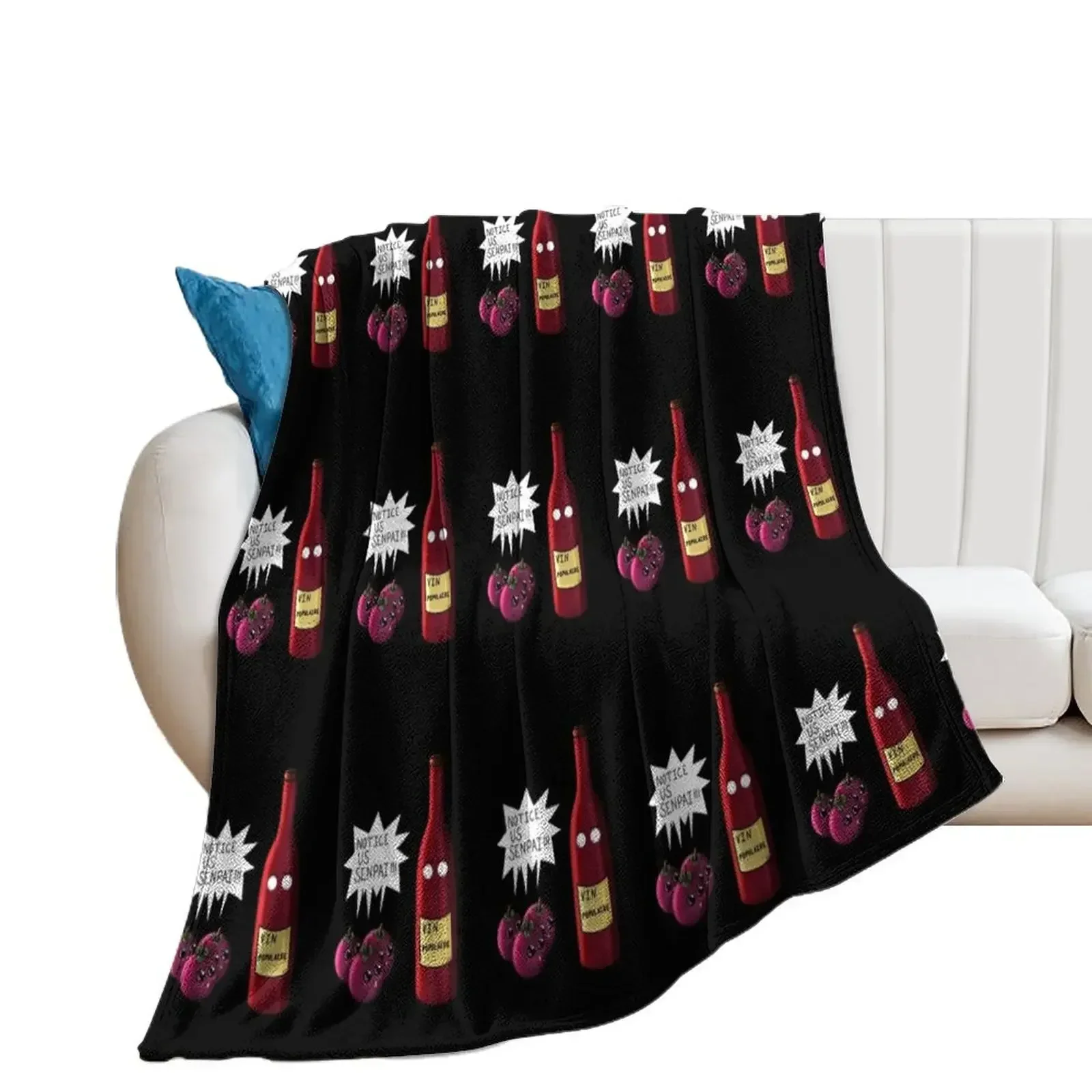 

Mr. Popular Notice us Senpai!!! wine and grapes Throw Blanket Decoratives for babies Baby Blankets