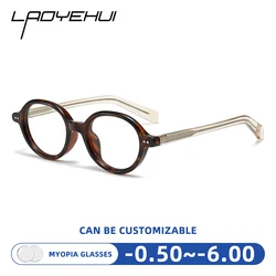 Retro Japanese Myopia Anti Blue Light Eyeglasses New Arrival Trendy Acetate Frame Optical Prescription Customize Reading Glasses