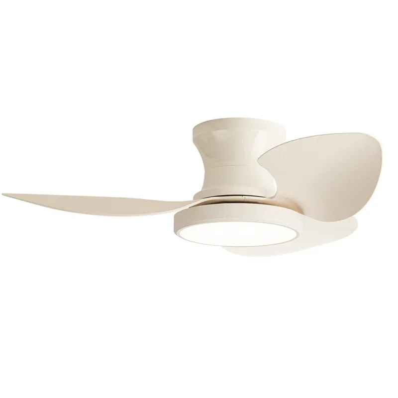 Modern simple children's room fan light, dining room bedroom intelligent voice ceiling fan light