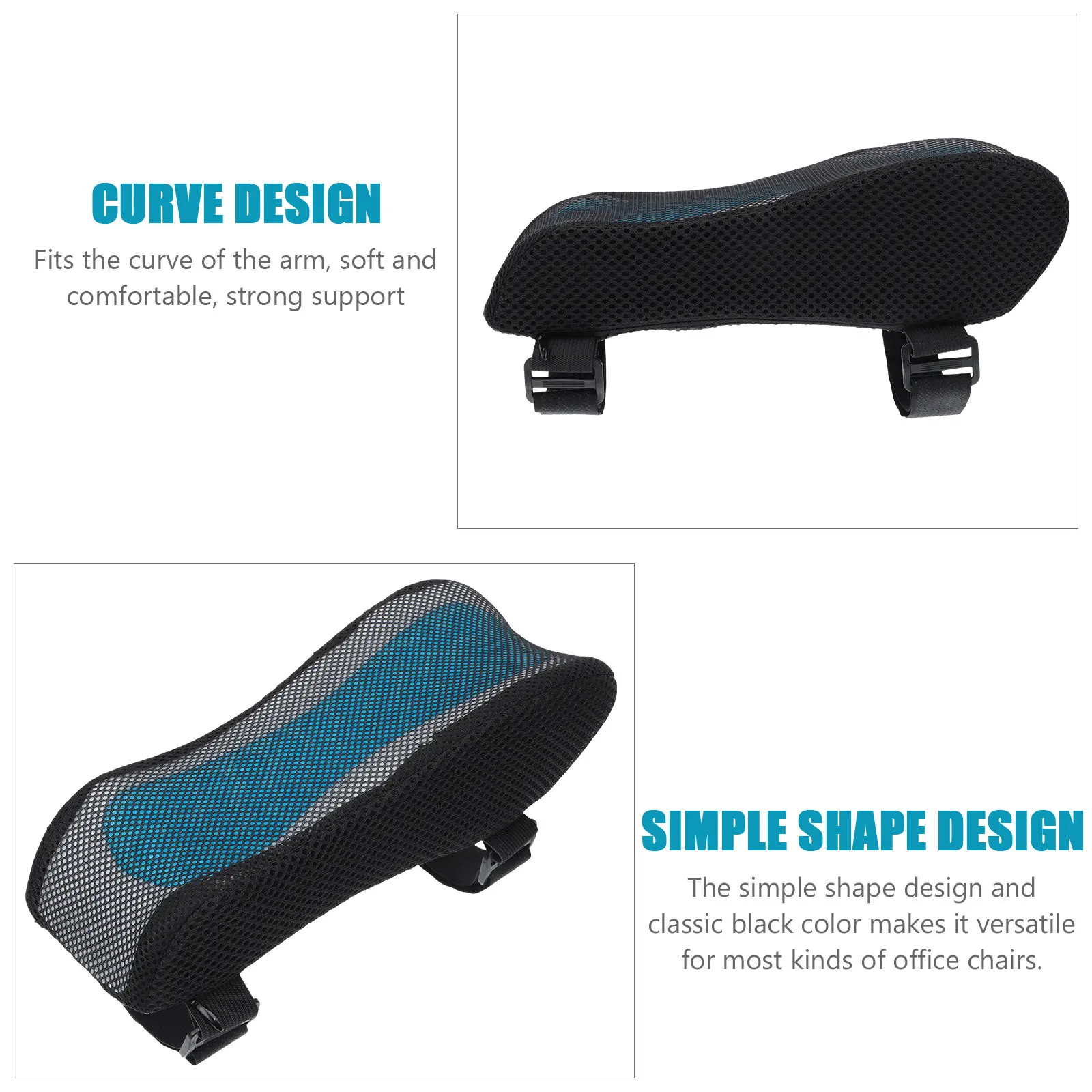 1Pcs Non-Slip Cloth Armrest Pad with Premium High Density Memory Sponge for Office Gaming Chair Arm Support Cushion Comfortable
