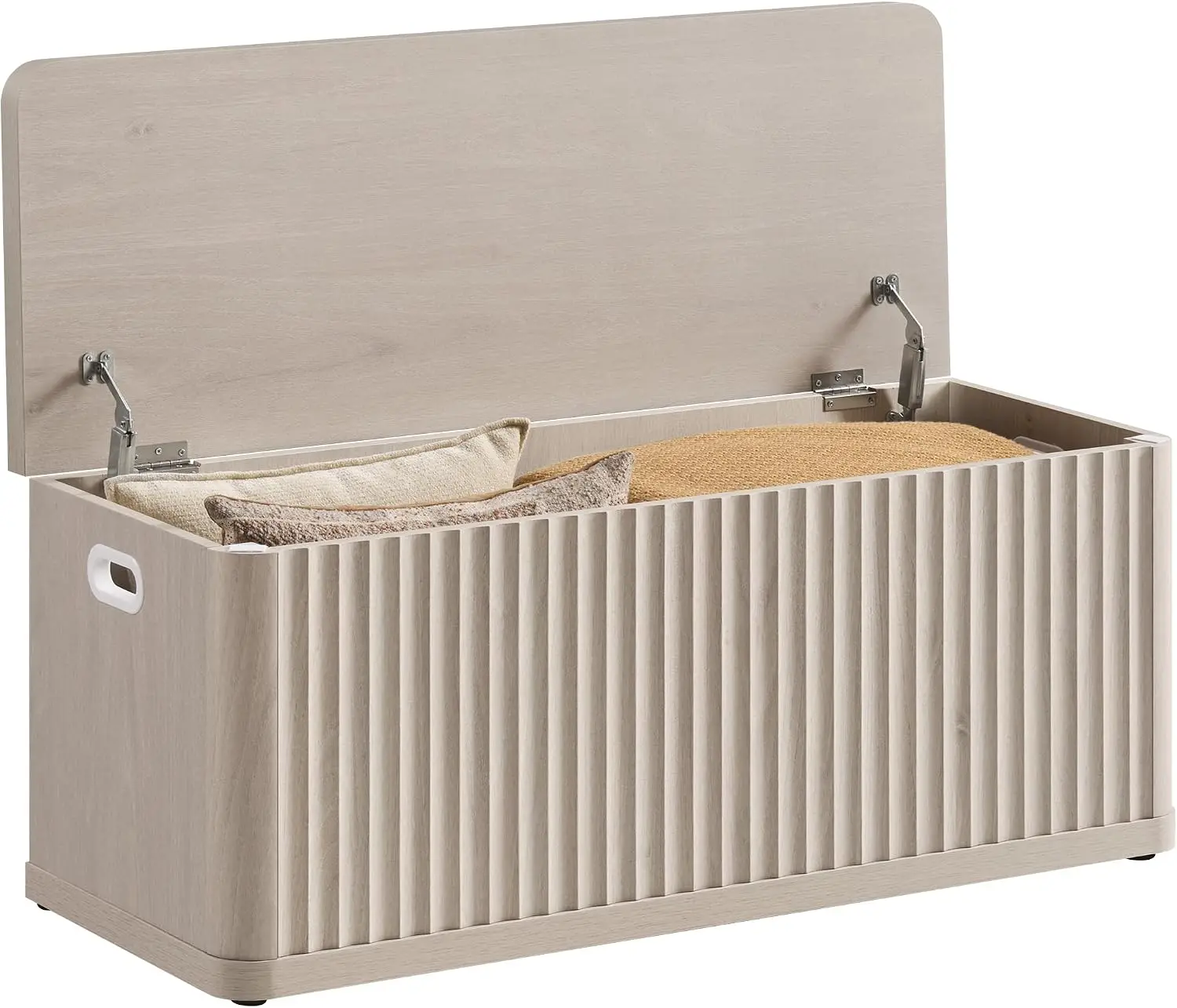 Entryway Storage Bench With Lift Top, Wooden Shoe Bench Seating Organizer Trunk For Bedroom Living Room Hallway, Safety Hinges Blanket Chest Footstool, Modern Style