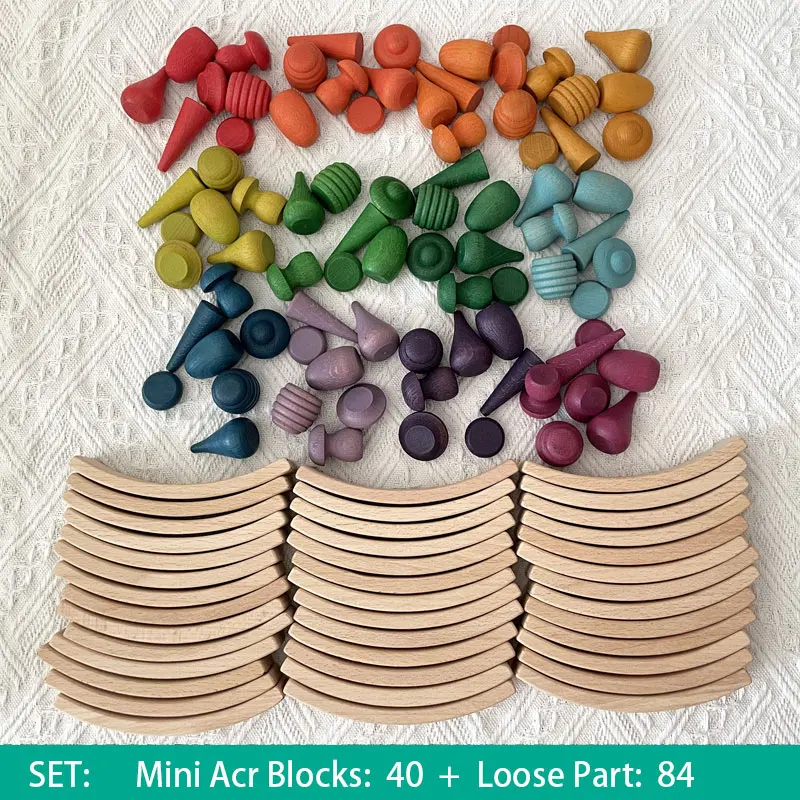 Montessori Mandala Blokken Losse Onderdelen Baby Pretend Play Scènes Speelgoed Kleur Sorteren Tellen Educatief Houten Speelgoed Voor Kinderen