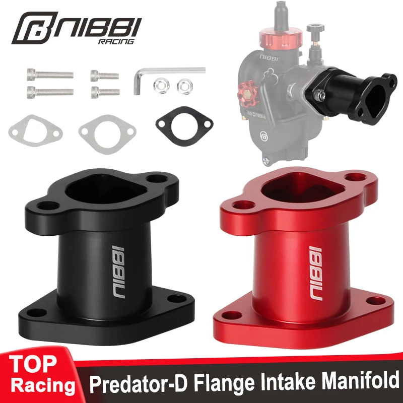 

NIBBI NEW Predator212cc D Intake Manifold Flange Adapter for Motorcycle Honda GX160, GX200 Engine Predator VM22/VM26 Carburetor