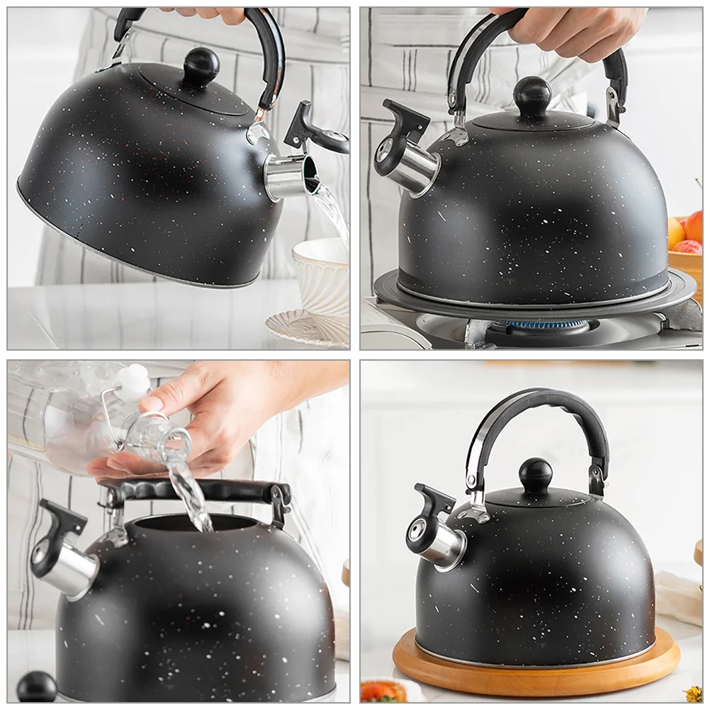 

Whistling Kettle Stainless Steel Stovetop Tea Pot For Boiling Water Rustproof Heat Resistant Loud Alert Suitable All Stove