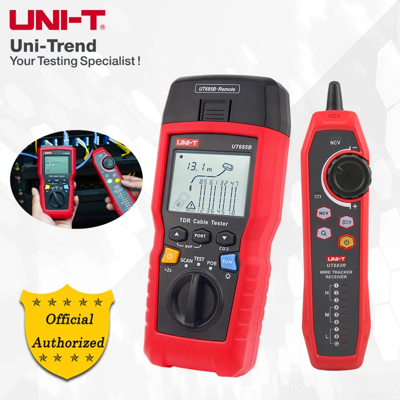 UNI-T UT685B KIT TDR cable tester / network cable finder; can test RJ11, RJ45 and coaxial cable types