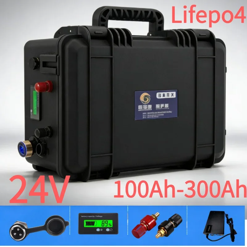 24V LiFePO4 Rechargeable Battery 100‑1100Ah Deep Cycle Lithium Iron Phosphate Battery For Solar 2000W System UPS Trolling Motor