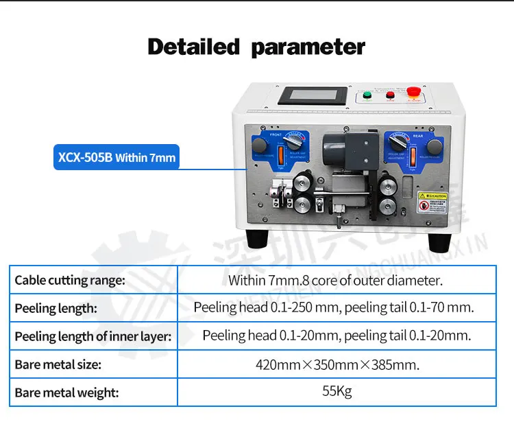 Wire Stripping Machine Automatic Cable Manufacturing Equipment 8 Wires Cutting and Stripping Machine