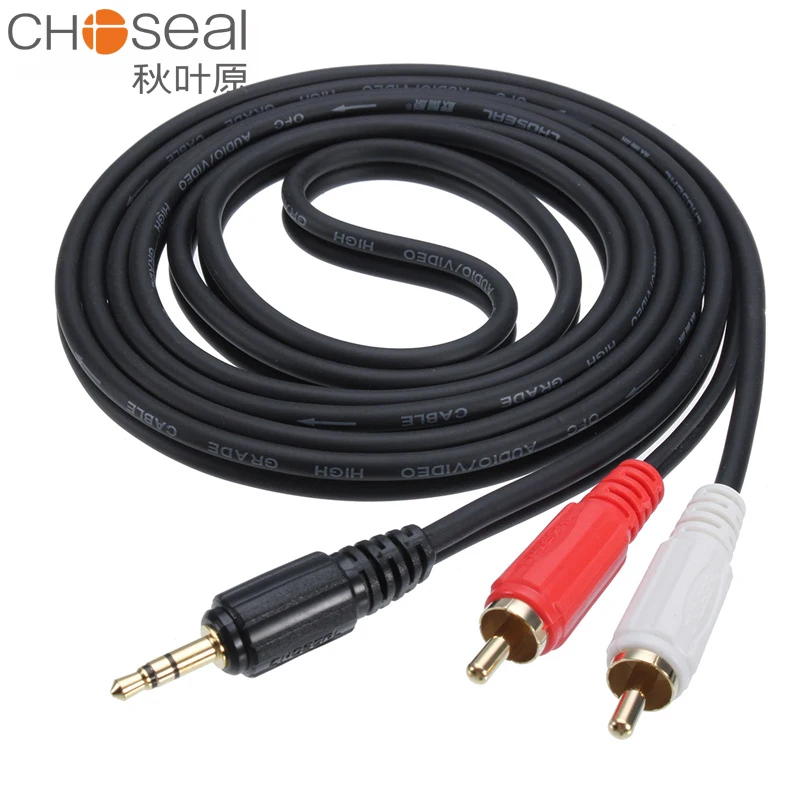 

CHOSEAL RCA Cable 2RCA Audio Cable 3.5mm Jack Male to Male RCA AUX cable for headphone Speaker Amplifiers DVD Mixer