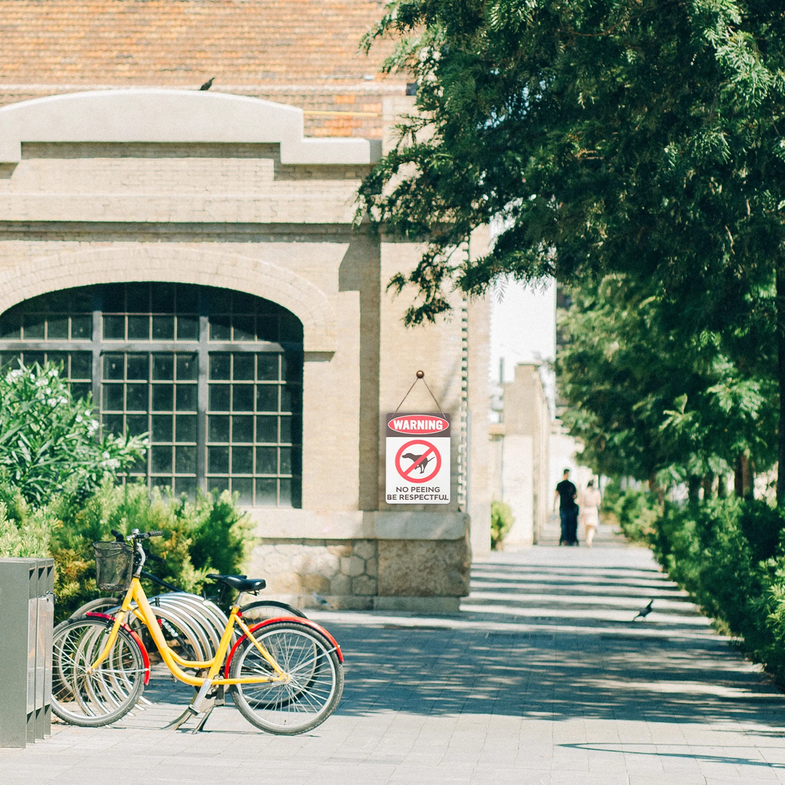 

2pcs Vintage Tin Sign Iron Sheet No Dog Peeing Warning Yard Garden Decor Outdoor Hanging Decoration Frameless Caution Board