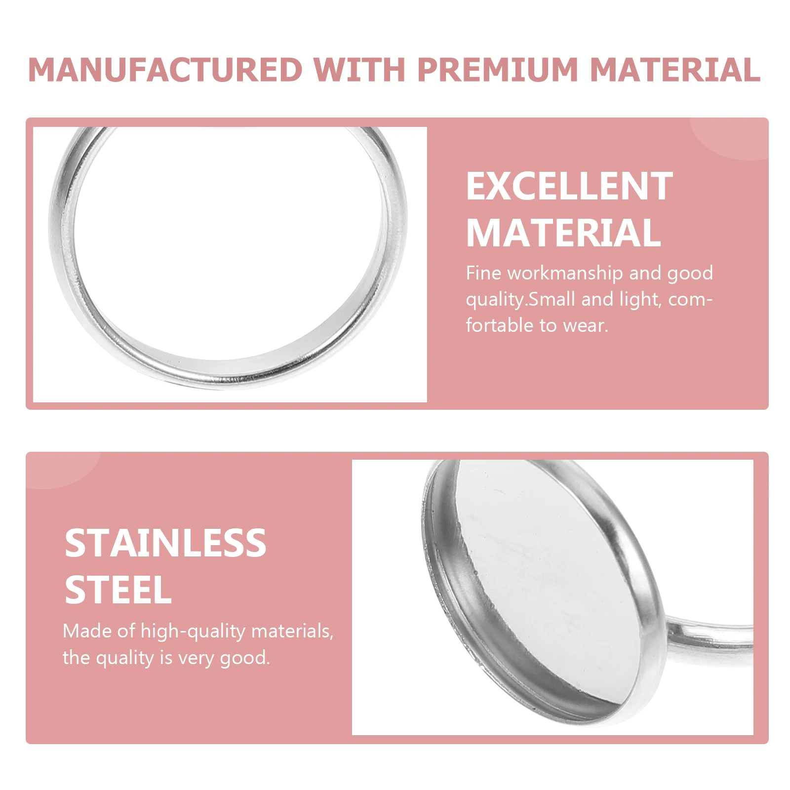 

10 Pcs Stainless Steel Ring Holder Adjustable Jewelry Jewellery Tray Bases Sizers Adapter