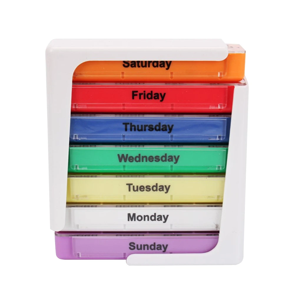 

Seven-day Grids Organizer Medicine Case Box Medicine Storage Containers Pill Storage Box Weekly Case Pill Boxes