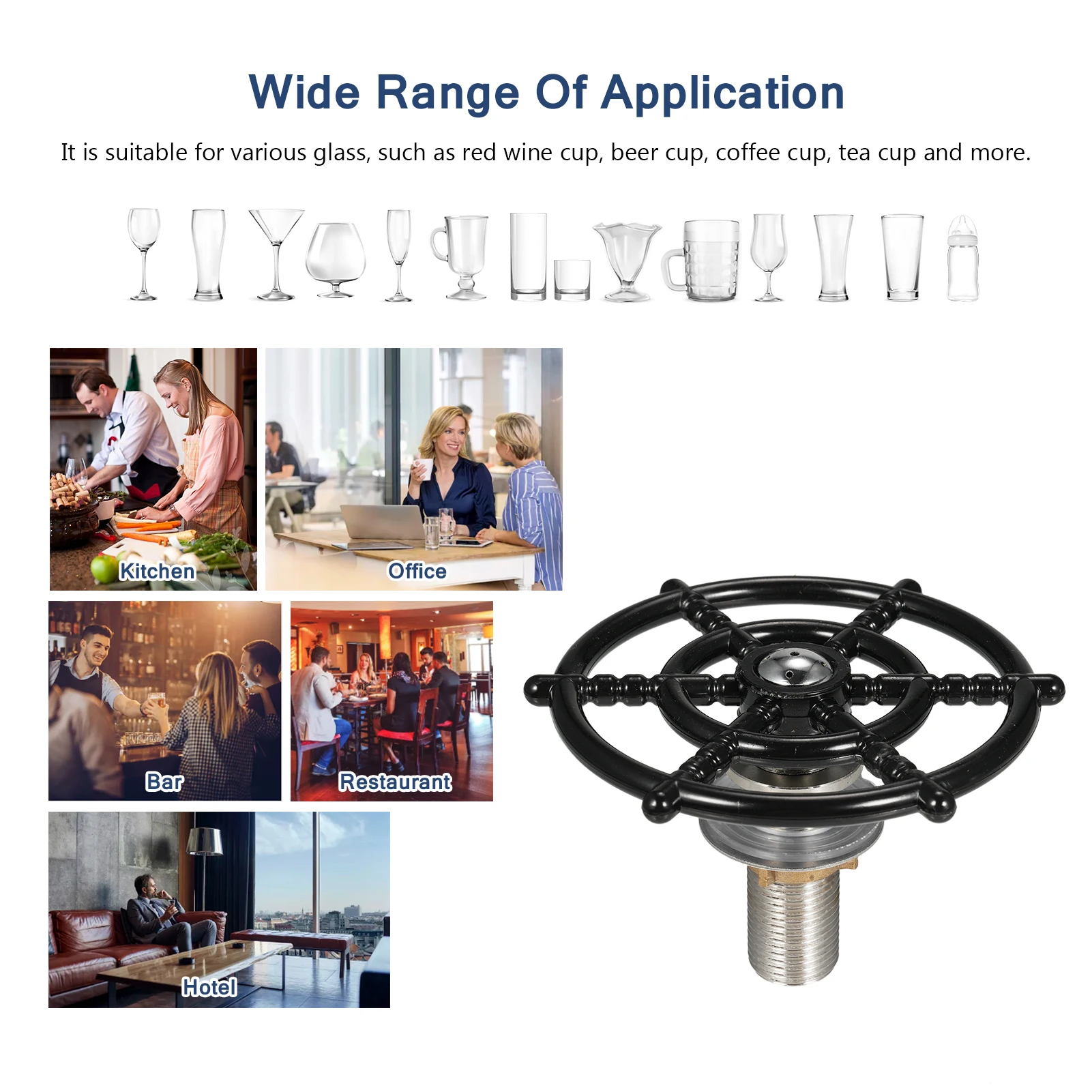 Glass Rinser Bar Glass Rinser Faucet Head Kitchen Sink Accessories for Beer Cup Glass Bottle