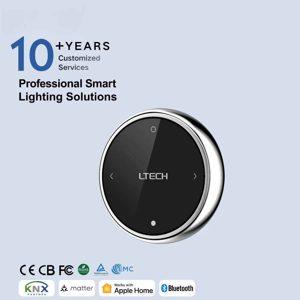 LTECH New Design Smart Knob Switch Zigbee Infinite Smart Control Rotary Color Adjustment Smart Lighting Switch Wifi Homekit