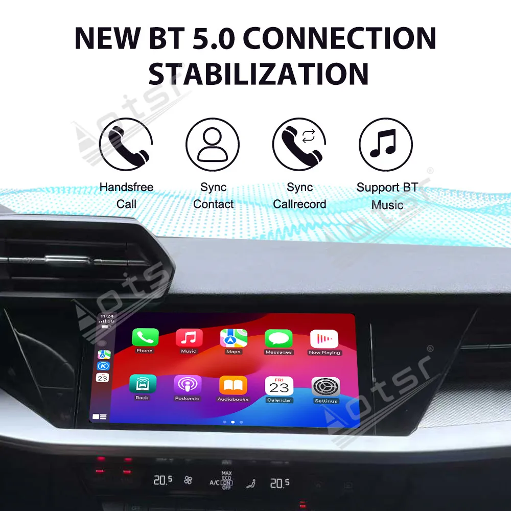 10.1 ''شاشة أفقية راديو السيارة لأودي A3L 2021-2025 سيارة الوسائط المتعددة مشغل فيديو نظام تحديد المواقع والملاحة Carplay وحدة لاسلكية واي فاي #4