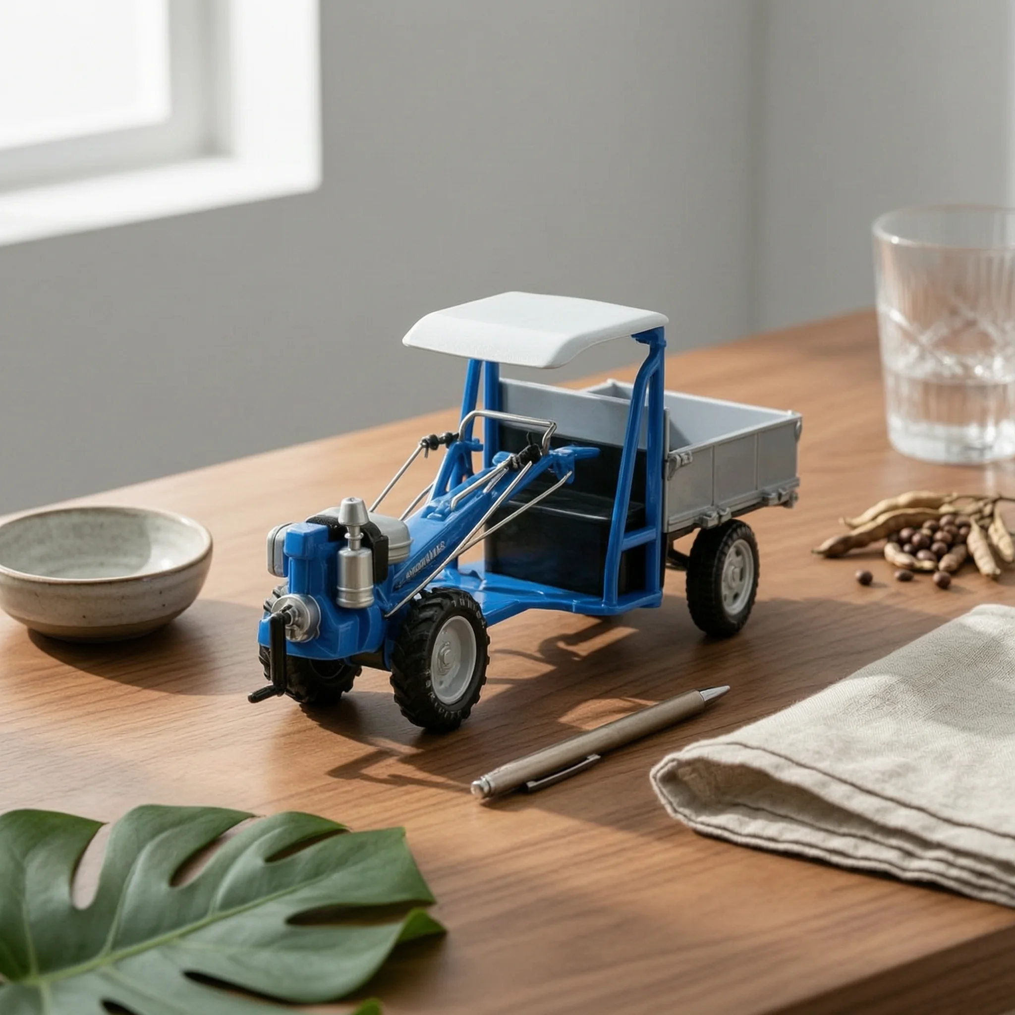 Tractor with Trailer Collectible Toy Tractor Farm Vehicle Set Movable Die-Cast Vehicle Set Rolling Wheel for Children
