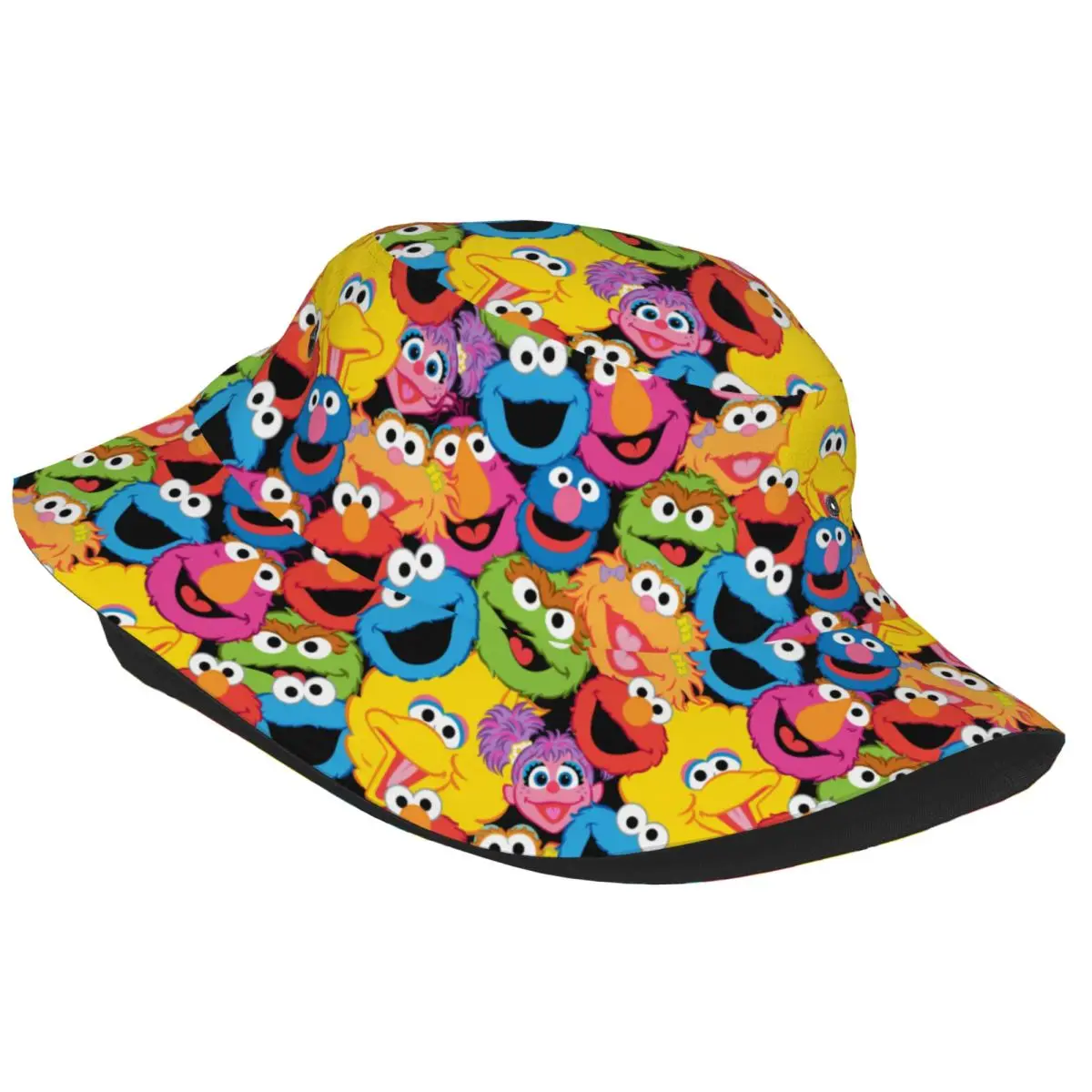 Unique Cute-S-Cookied-S-Monstered Bucket Hat Unisex Lightweight Outdoor Cartoon Fishing Hat Spring Picnic Headwear