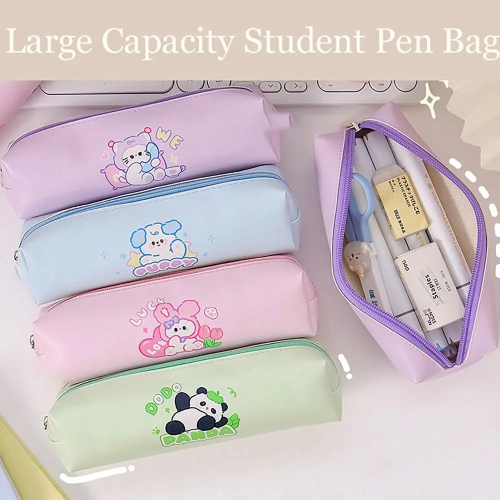 Multi-functional Pencil Case Stationery Pen Case Panda Dog Cat Rabbit Pencilcase School Supplies Pencil Pouch Back To School