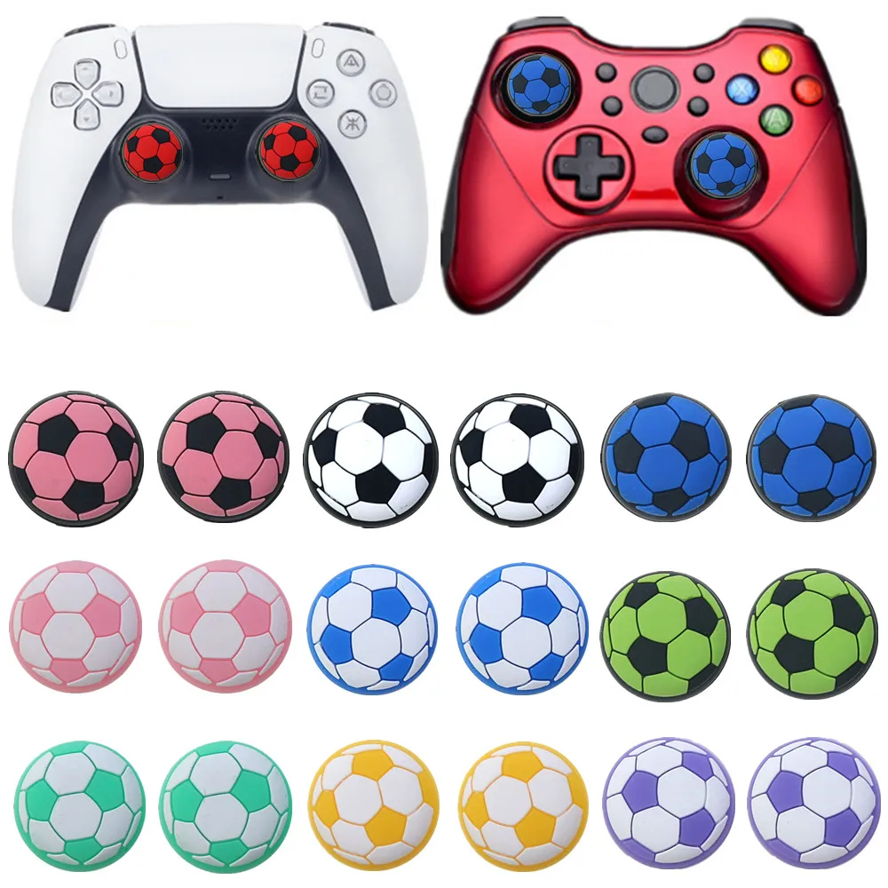 Tapa de silicona estilo fútbol, tapa de agarre para pulgar para Playstation 5 PS5 Slim PS4 Slim XBOX Series X/S ONE 360, Joystic de controlador