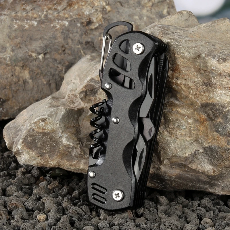 Outdoor Multifunctional Pocket Knife Swiss Army Knife Portable Field Survival Folding Knife Bottle Opener EDC Combination Tool