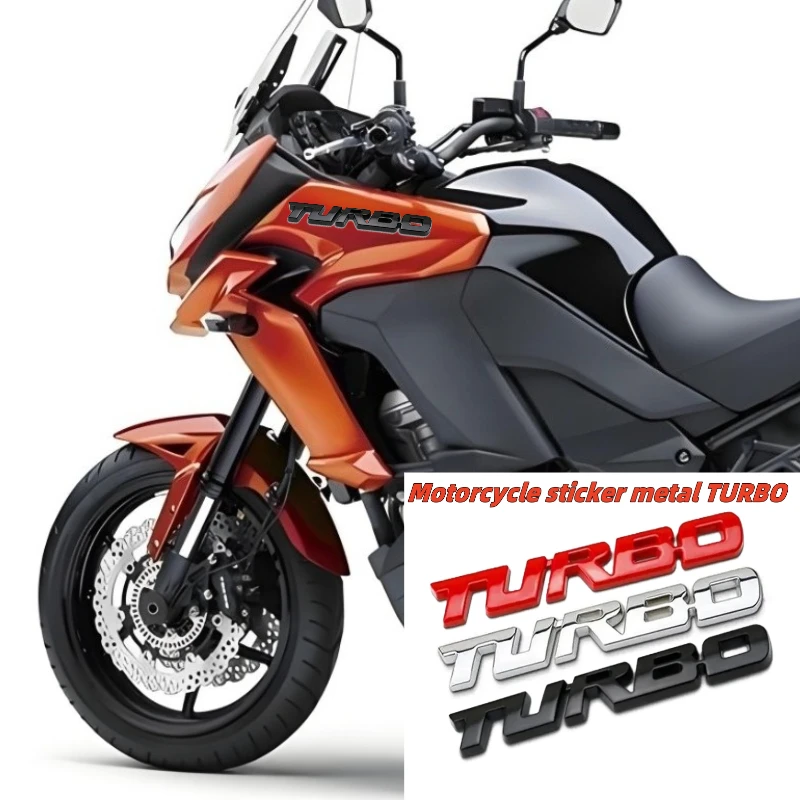

Motorcycle sticker TURBO 3D Zinc Alloy Stickers Body Rear Label Side Trim Decals Car Styling Decoration Auto Exterior Decor 1PC