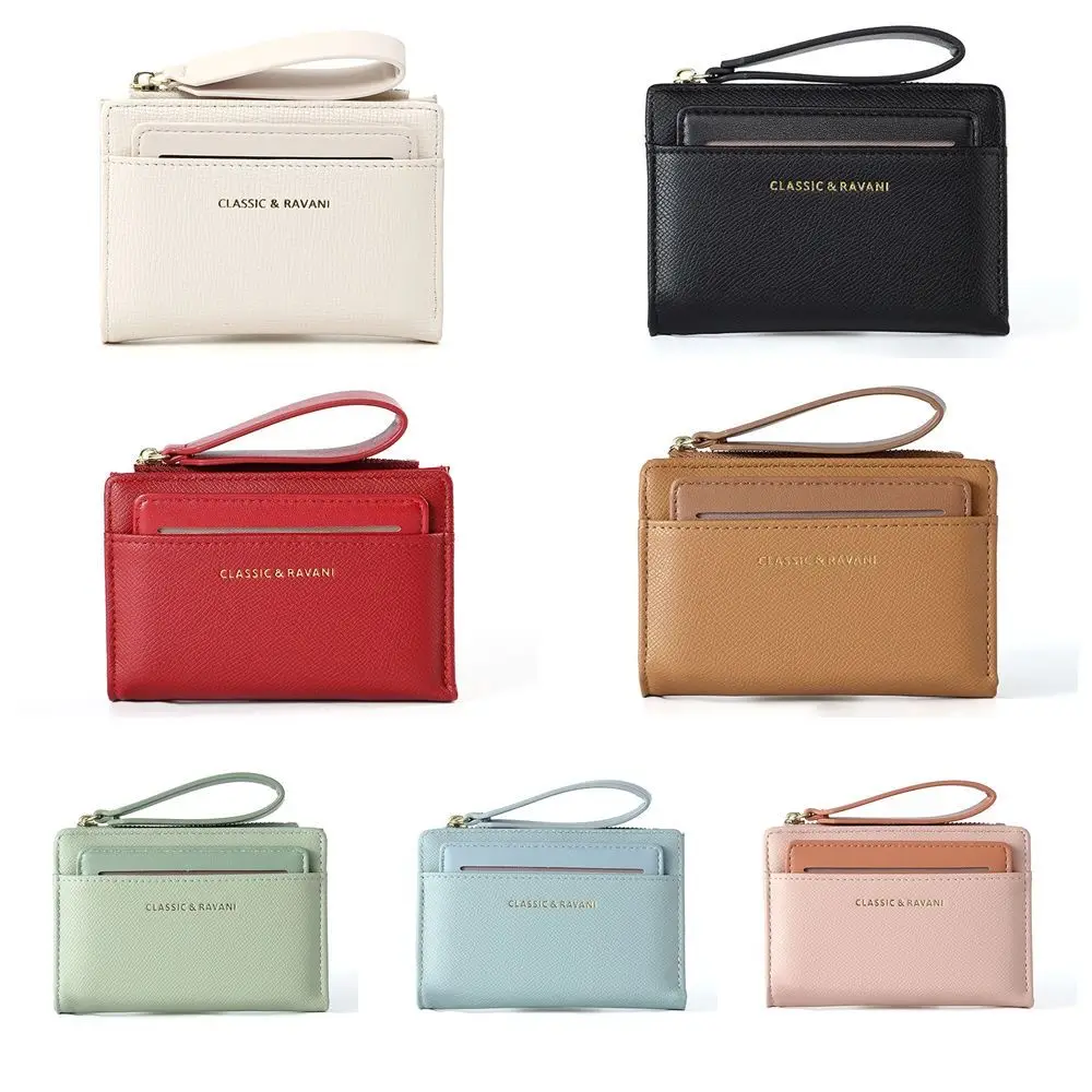 Ins بو الجلود محافظ قصيرة الكورية نمط متعدد الوظائف المرأة حقيبة صغيرة محفظة نسائية للعملات المعدنية المحمولة تغيير حقيبة في الهواء الطلق