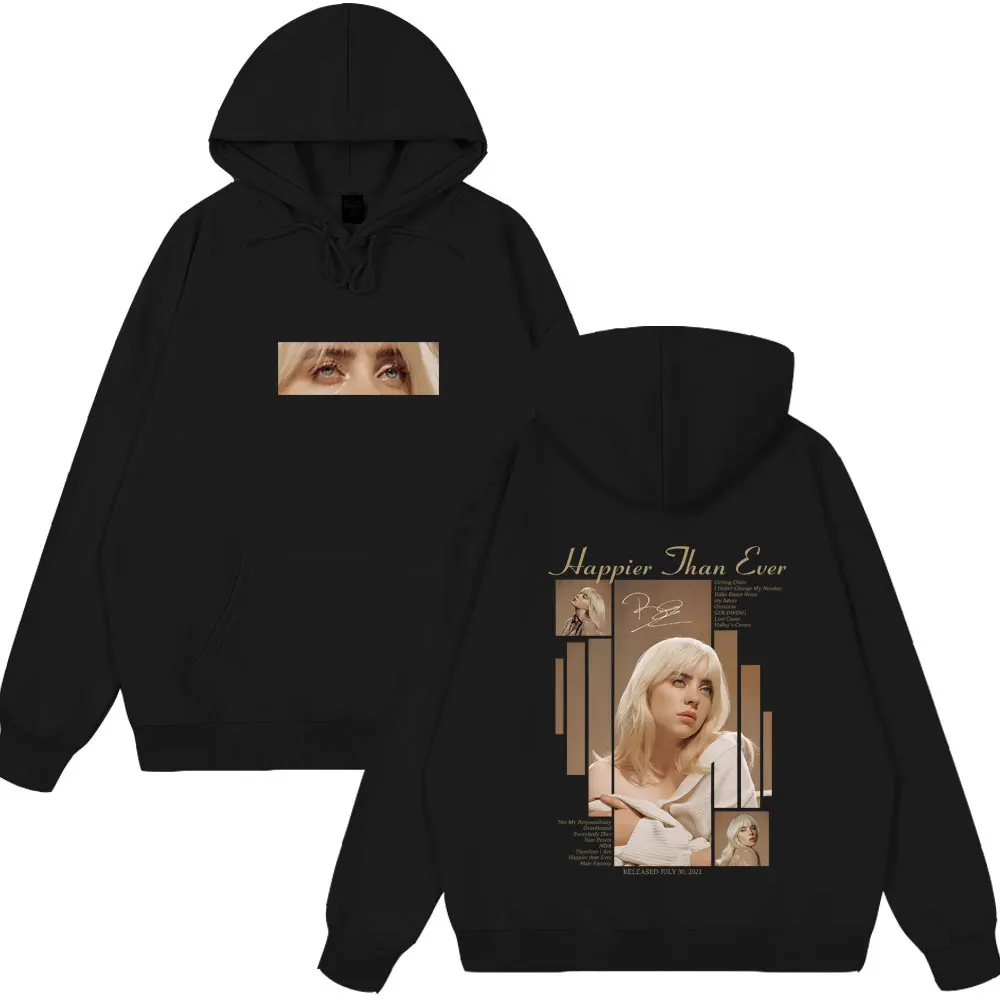 سعيد من أي وقت مضى 2025 هوديي الرجال النساء موضة البوب الموسيقى البلوز هوديس رجل خمر الهيب هوب المتضخم ترتدي القطن رياضية