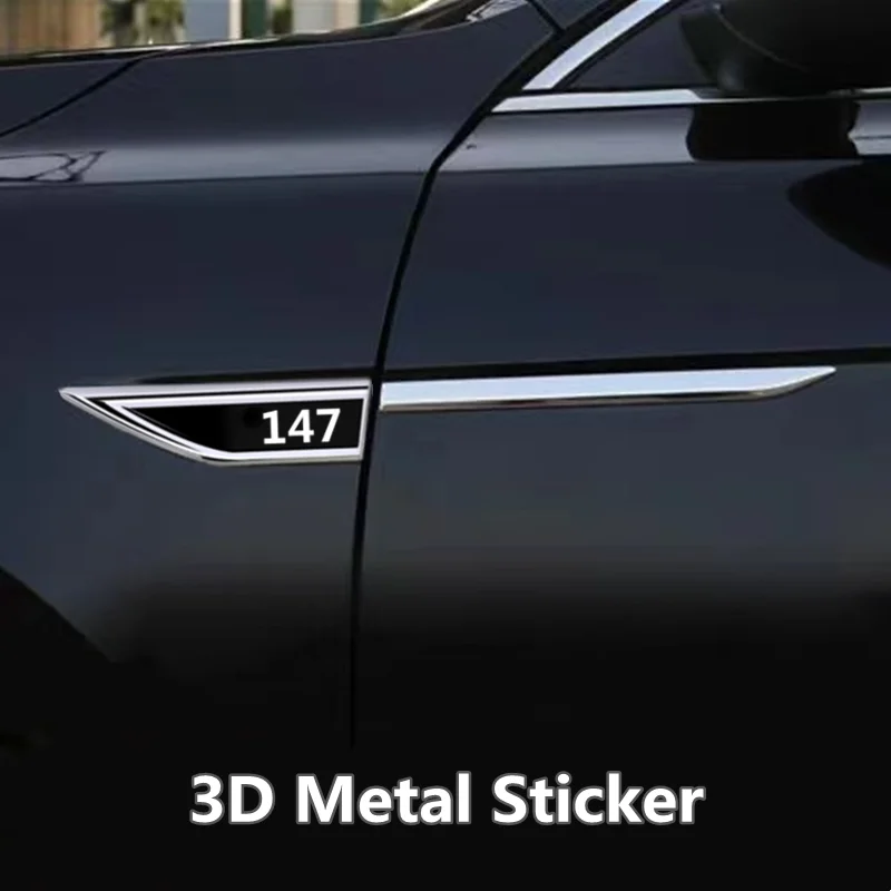 Car Fender Side Blade Stainless Steel Decal Car Body Protective Sticker For Alfa Romeo 147 Auto Accessories