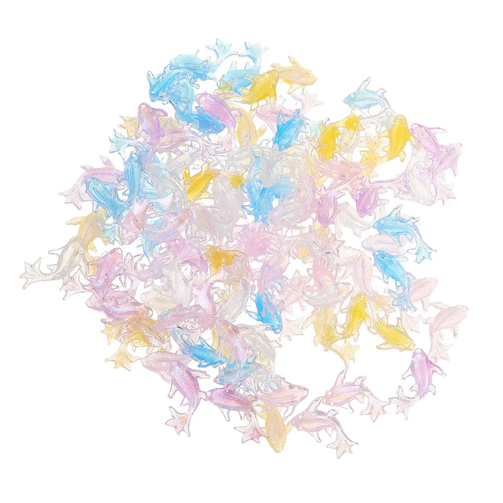 

200Pcs Mini Resin Dolphin Ocean Themed Charms for Nail Art Micro Landscape Craft Tiny Marine Animal Ornaments Resin Ornaments