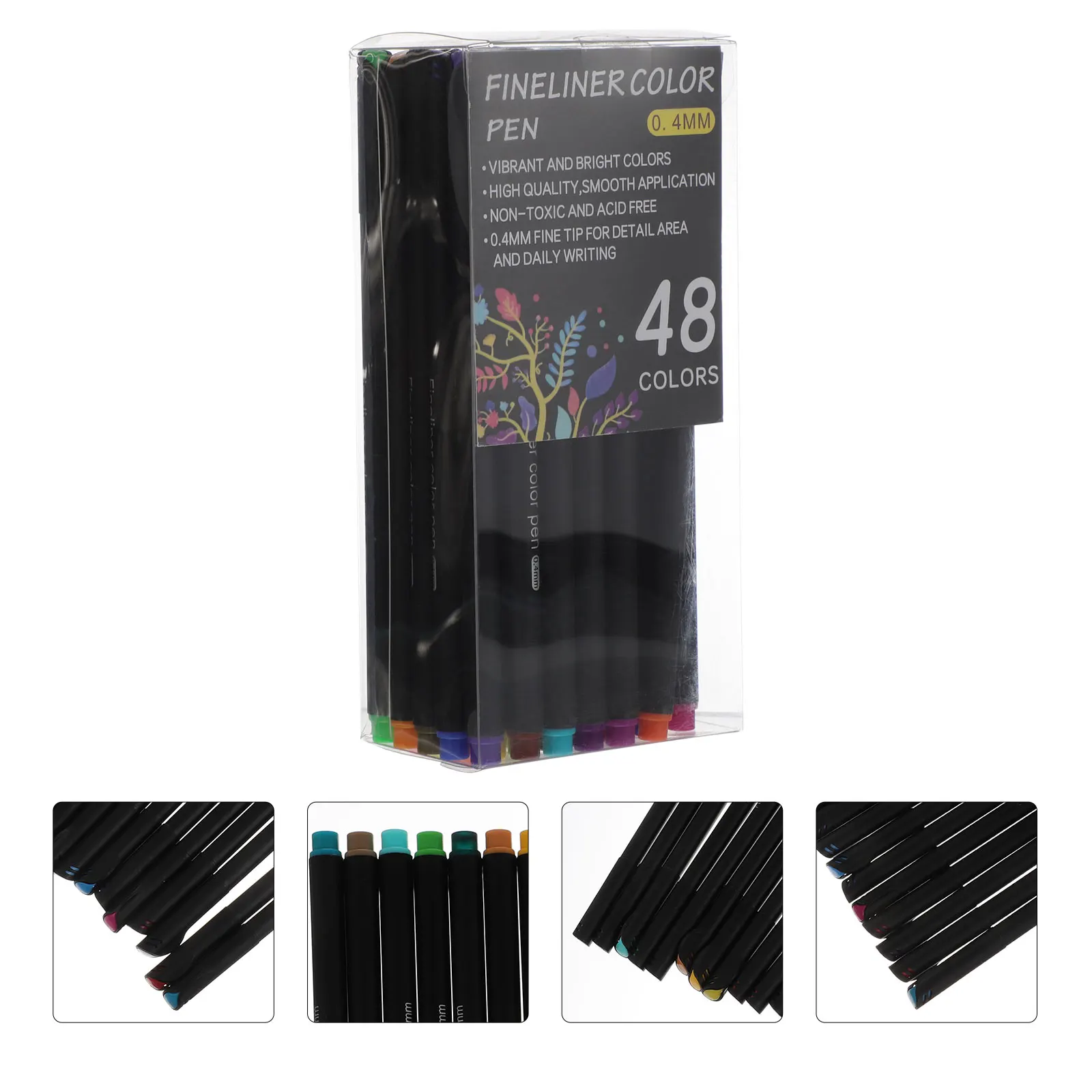 

48 Pcs Color Hook Line Pen Pens Watercolor Mark Marker Plastic Detail Painting Brush