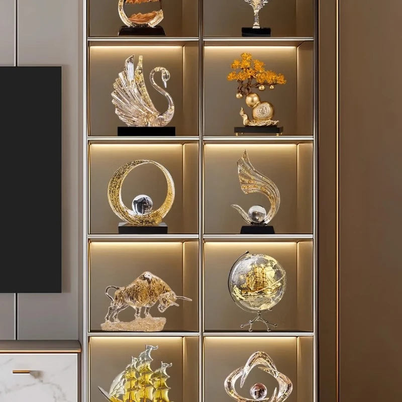 

Decorative light luxury high-end living room wine cabinet, glass cabinet