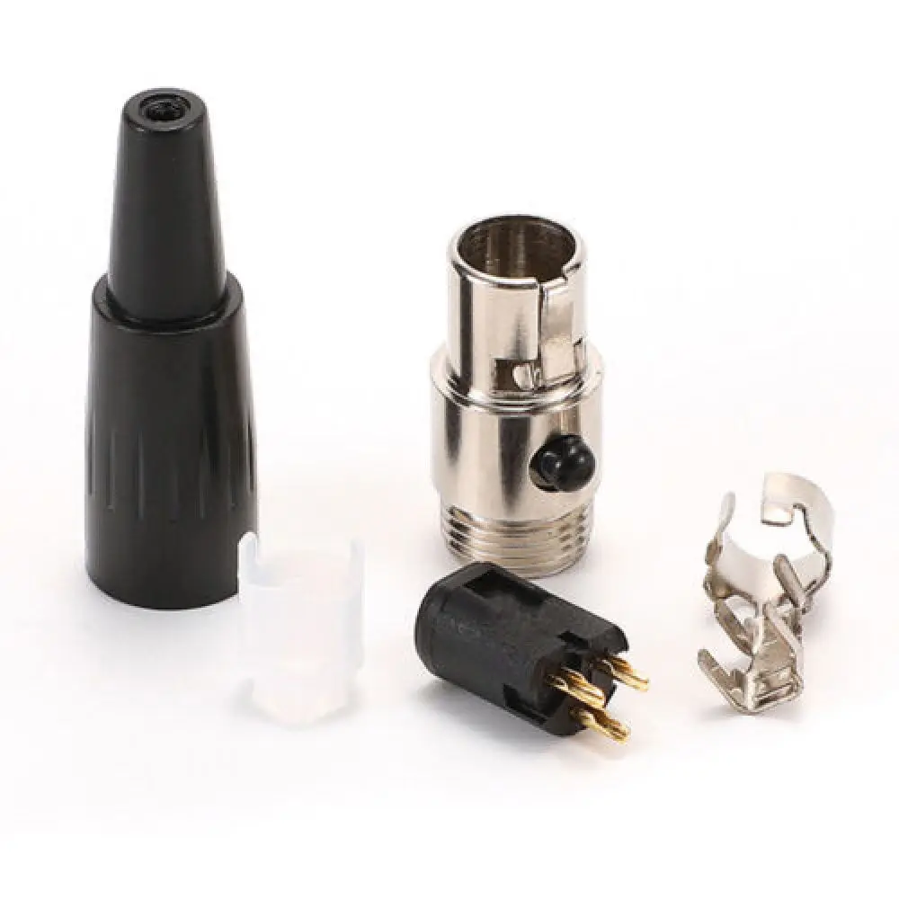 1PCS 3 4 5 PIN Mini XLR Female Aviation Connector for Microphone Audio Video Connect Mini Canon Nonglong Plug