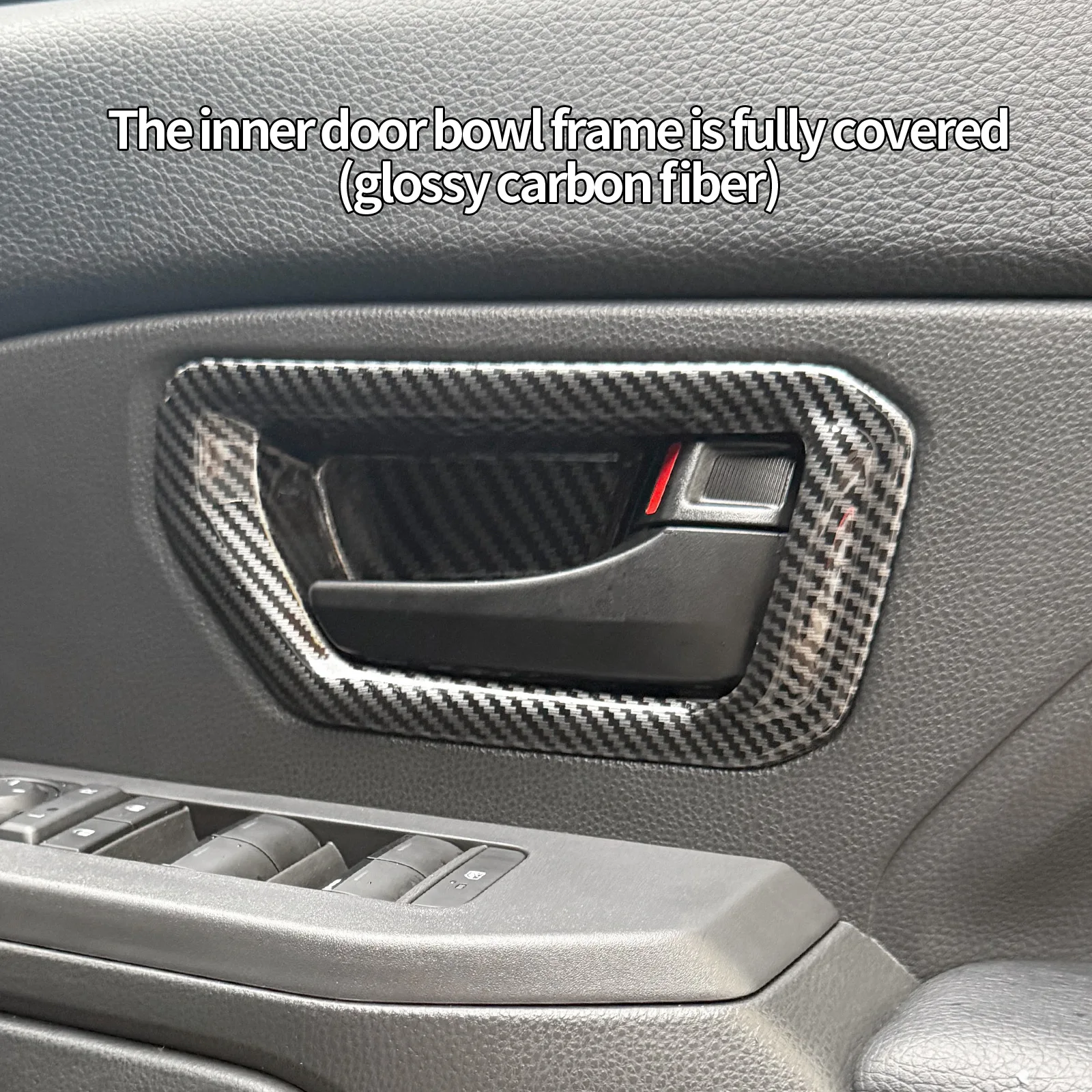 Front and Rear Door Bowl Decorative Frame ABS Carbon Fiber Texture Handle Protective Sticker For Toyota Land Cruiser FJ 2026