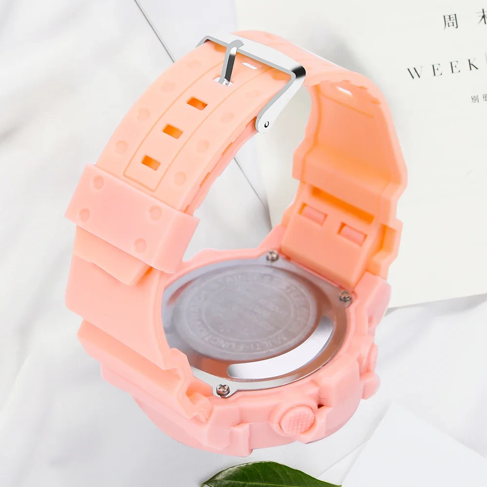 นาฬิกาควอตซ์สำหรับผู้หญิงแฟชั่นกันน้ำอินเทรนด์ผู้ชายผู้หญิง Jam Tangan Digital แบรนด์ชั้นนำทองคำสีกุหลาบของขวัญของคนรักนาฬิกาควอทซ์กลางแจ้ง