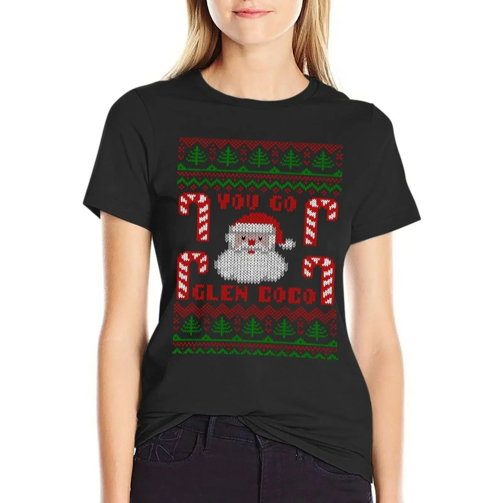 You Go Glen Coco забавный уродливый рождественский свитер футболка винтажный летний топ большие рубашки для тренировок для женщин