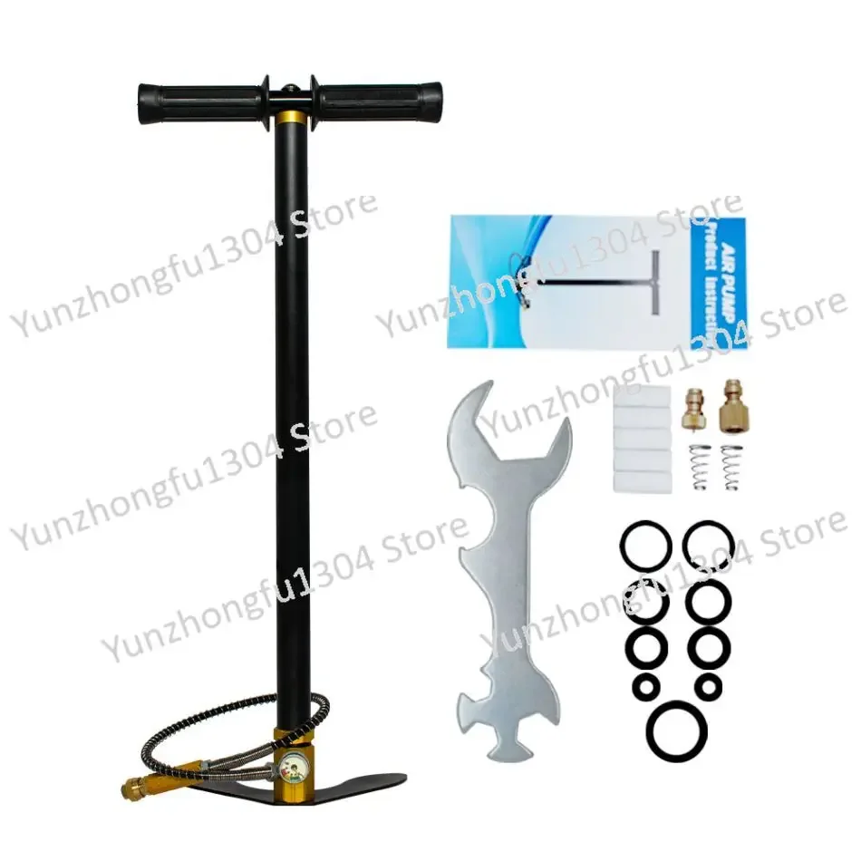 30mpa 4500Psi 3 Stage PCP Hand Pump Air Compressor High Pressure 300bar Operated HPA Tank Hunting Car Bicycle Air Rifle