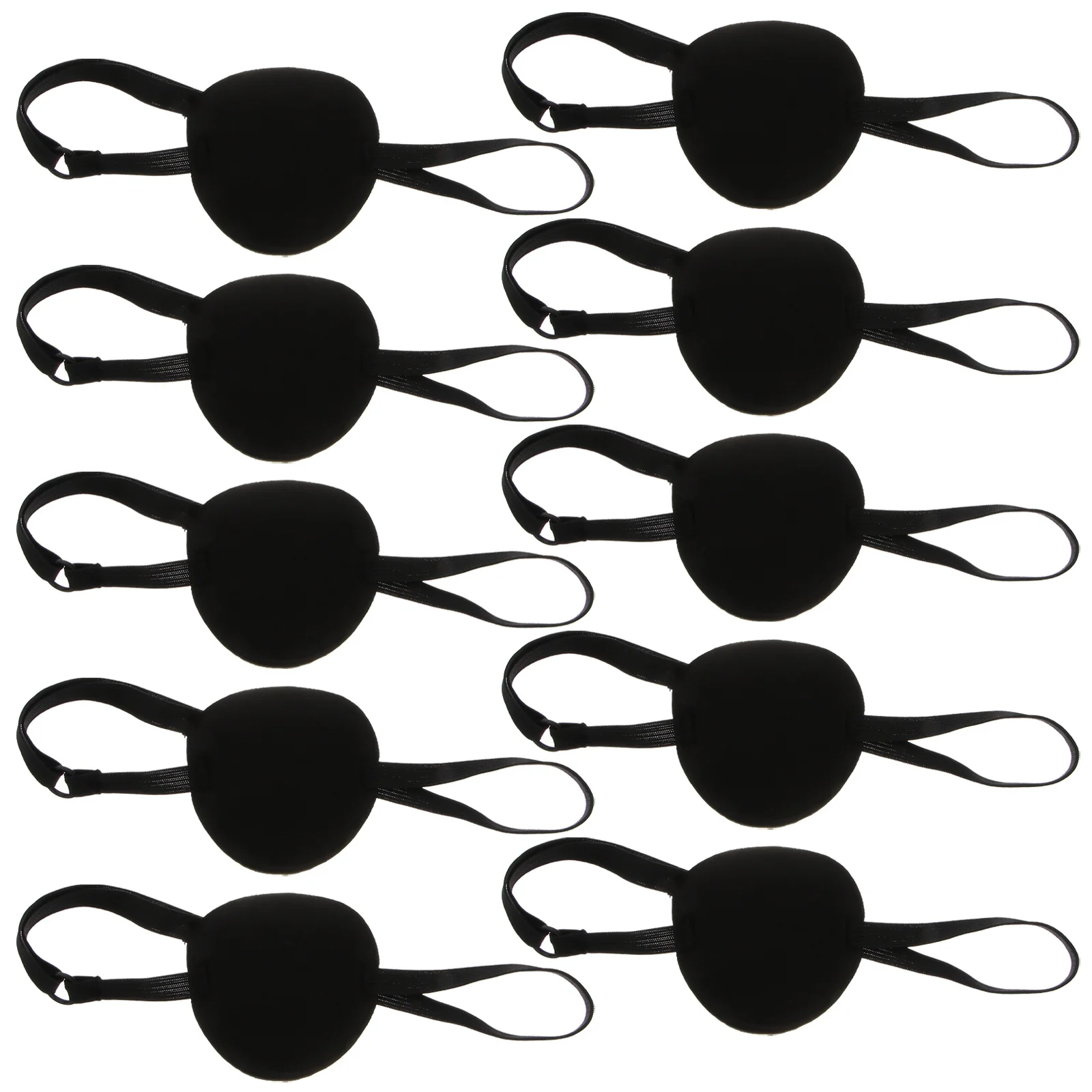 10Pcs Comfortable Sponge Eye Patch for Kids Reusable Lazy Eye Cover with Stretch Band for Corrective Vision Training and Cosplay