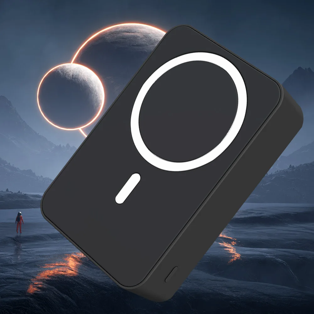 

Magnetic Power Bank 10000mAh Slim Wireless External Batteryfor Powerbank Portable External Auxiliary Battery for iPhone 12/13/14