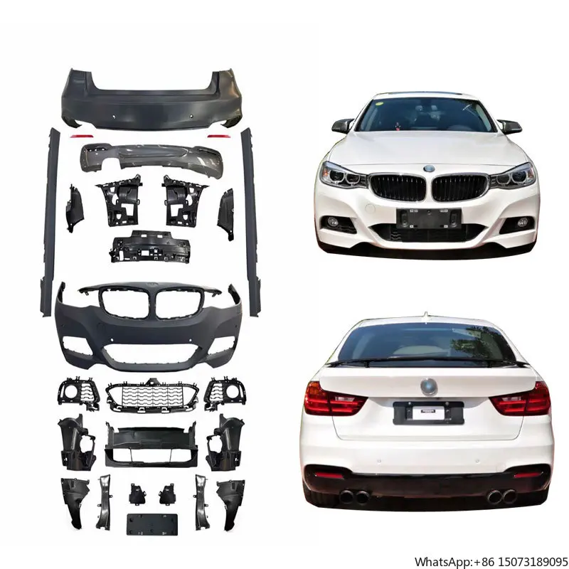 Car Bumper for 2013-2019  3-series GT F34 Upgrade MT Body Kit Sport Front Bumper Side Skirt Rear Bumper