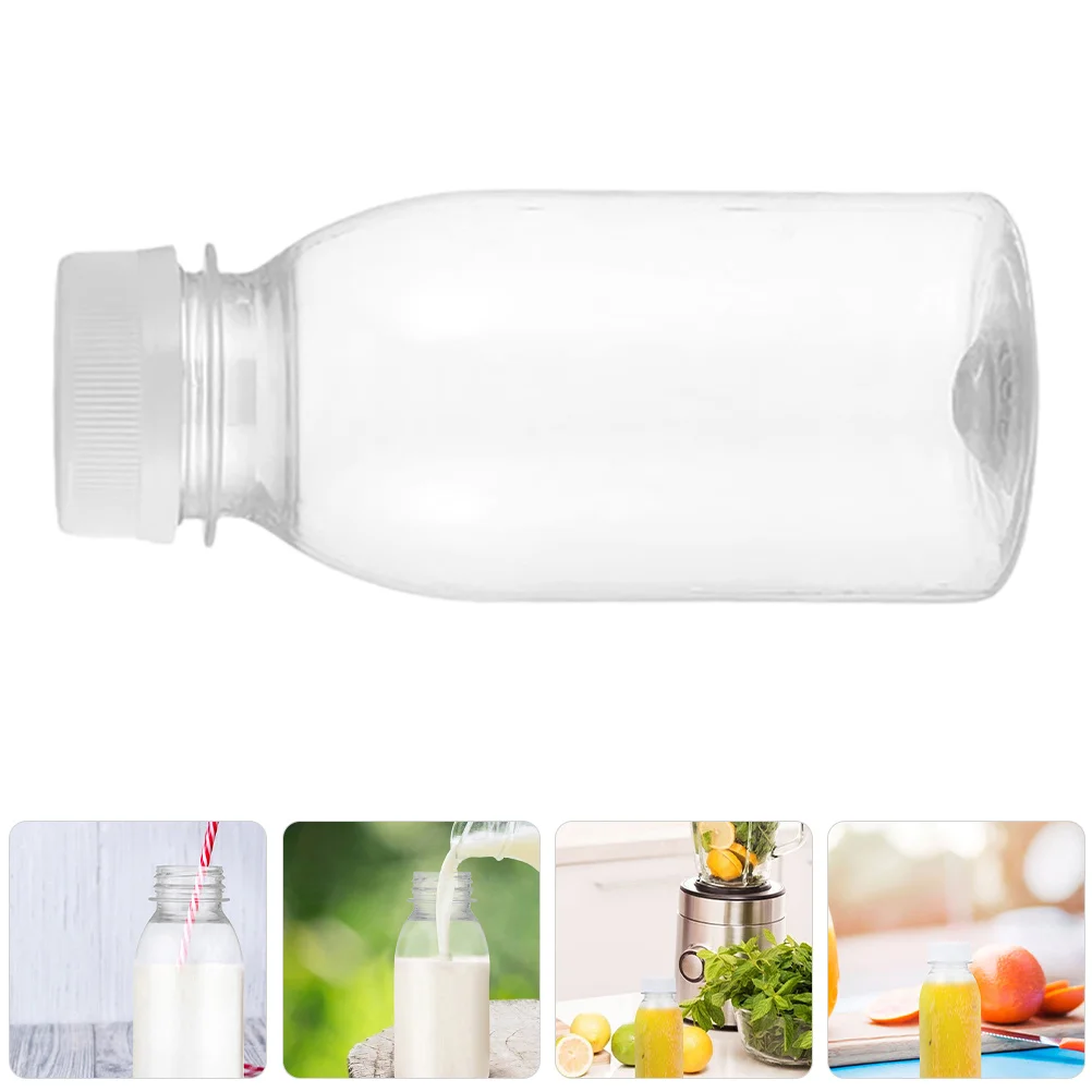 

10Pcs 100Ml Empty Plastic Bottles with Lids Clear Reusable Beverage Jars Leakproof Small Milk Cups for Juice Smoothie Yogurt