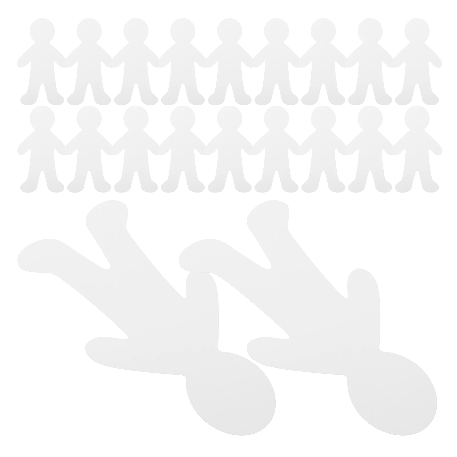 

20Pcs White Paperboard Human Shape Cutouts Blank People Forms DIY Craft Supplies for Kids School Art Classroom